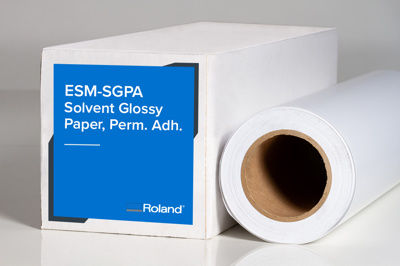 Solvent Glossy Paper w/ Adhesive, 20in x 50ft